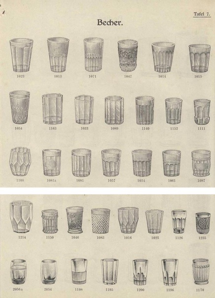 Каталога богемской фирмы Rindsorf, Граненые стаканы1915г.p.s. А некоторые думают, что граненые стаканы придумали в