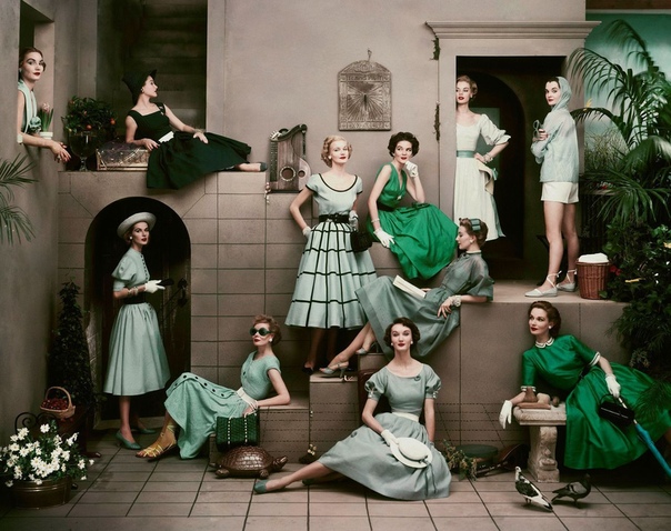 Фото моделей для журнала Glamour (1952 год)
