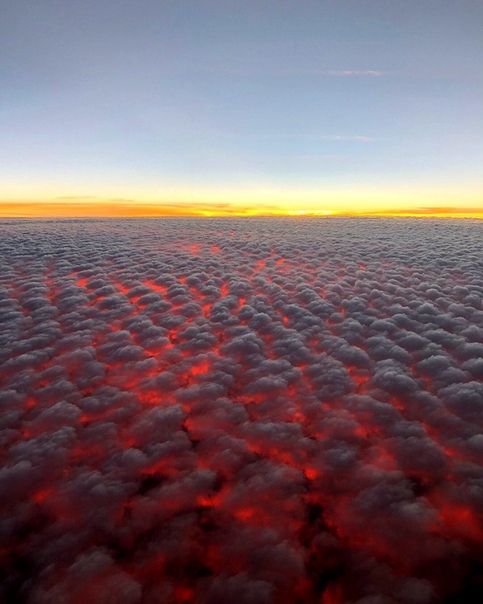 Пролетая над слоисто-кучевыми облаками на закате (штат Гавайи, США) Фото: Nathan Province